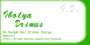 ibolya drimus business card